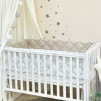 Výbava do postieľky Baby Mix – Zajačiky na rebríku béžový