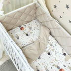 Výbava do postieľky Baby Mix – Zajačiky na rebríku béžový