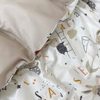 Výbava do postieľky Baby Mix – Zajačiky na rebríku béžový