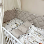 Výbava do postieľky Baby Mix – Zajačiky na rebríku béžový