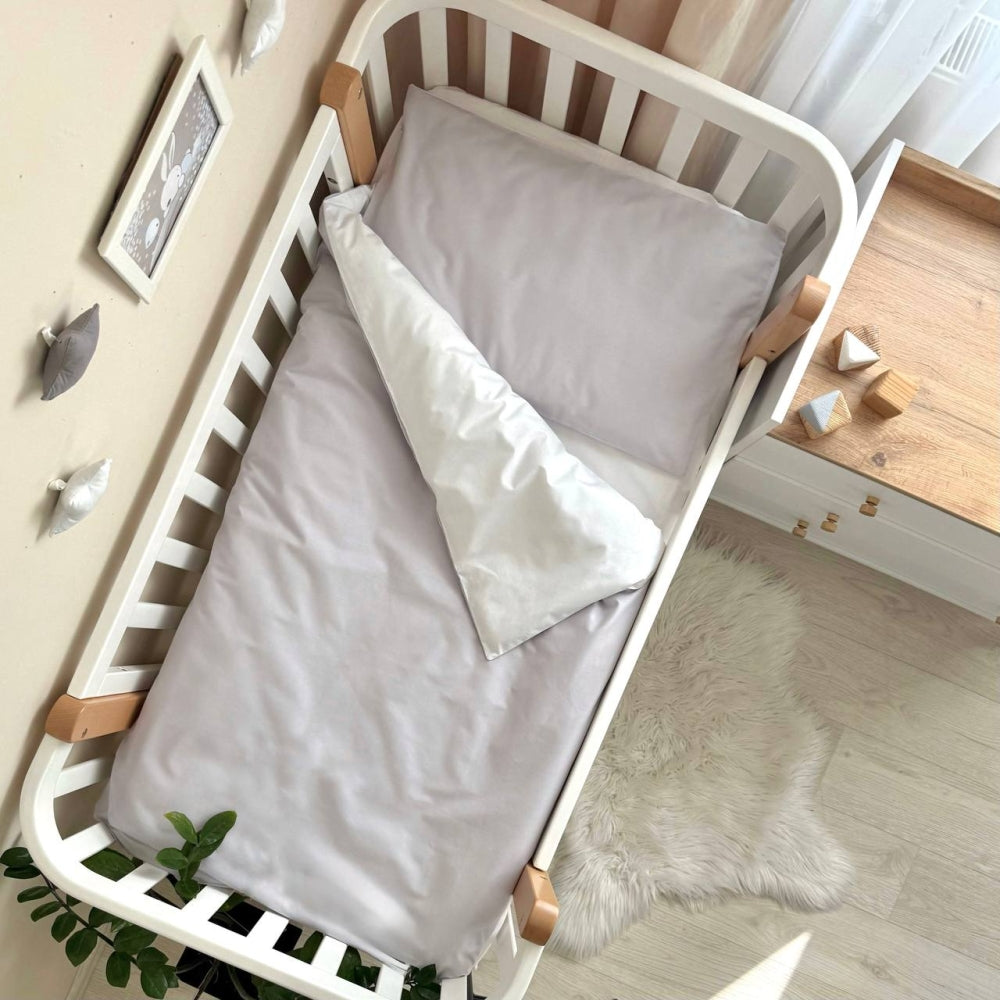 Bavlnená posteľná súprava Univerzálna strieborná
