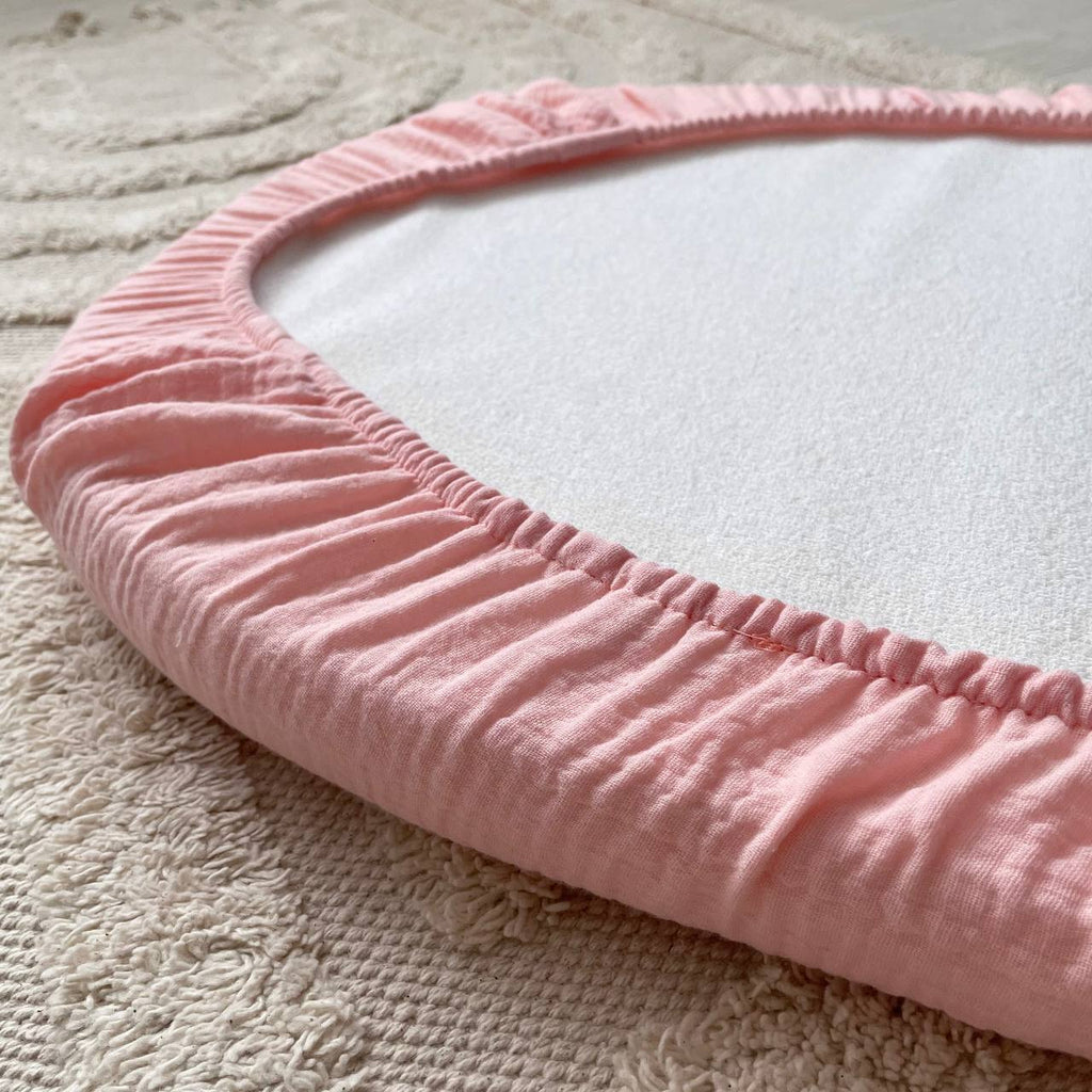 Mušelínová plachta do kočíka broskyňová