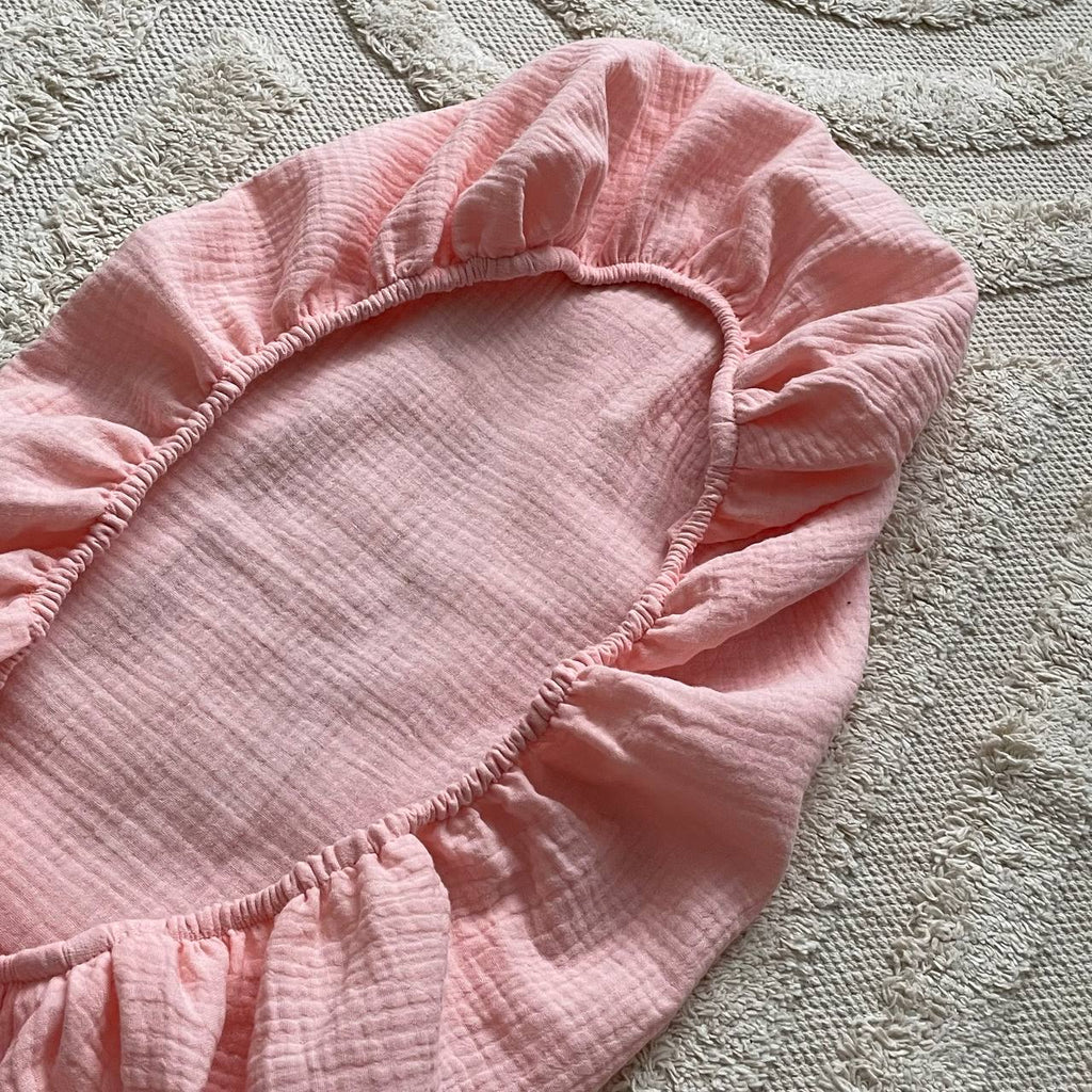 Mušelínová plachta do kočíka broskyňová