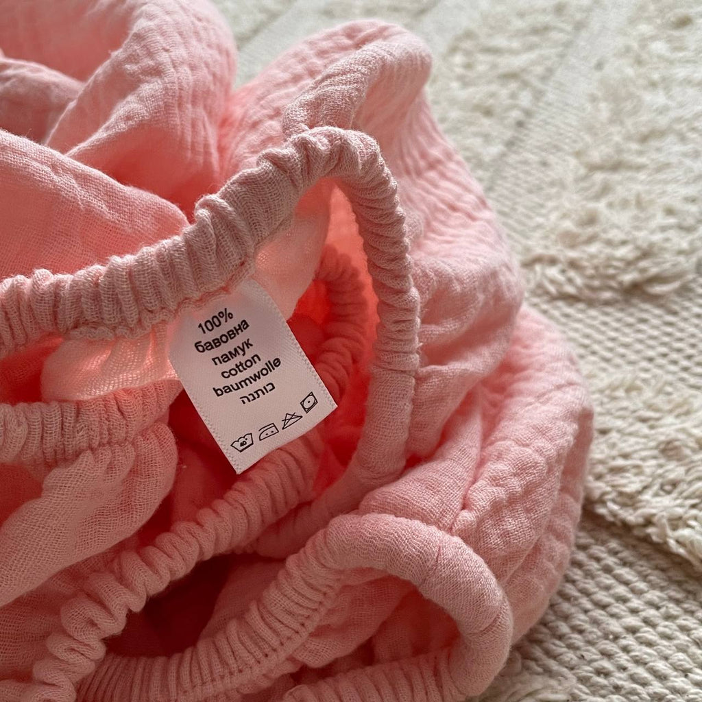 Mušelínová plachta do kočíka broskyňová