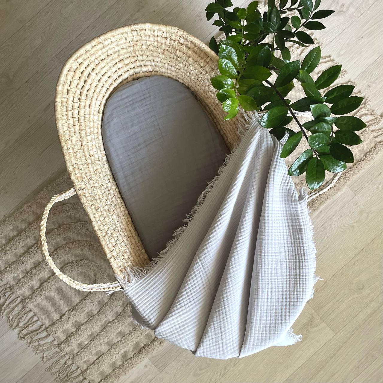 Mušelínová plachta do kočíka 45 × 80 cm – grafitová