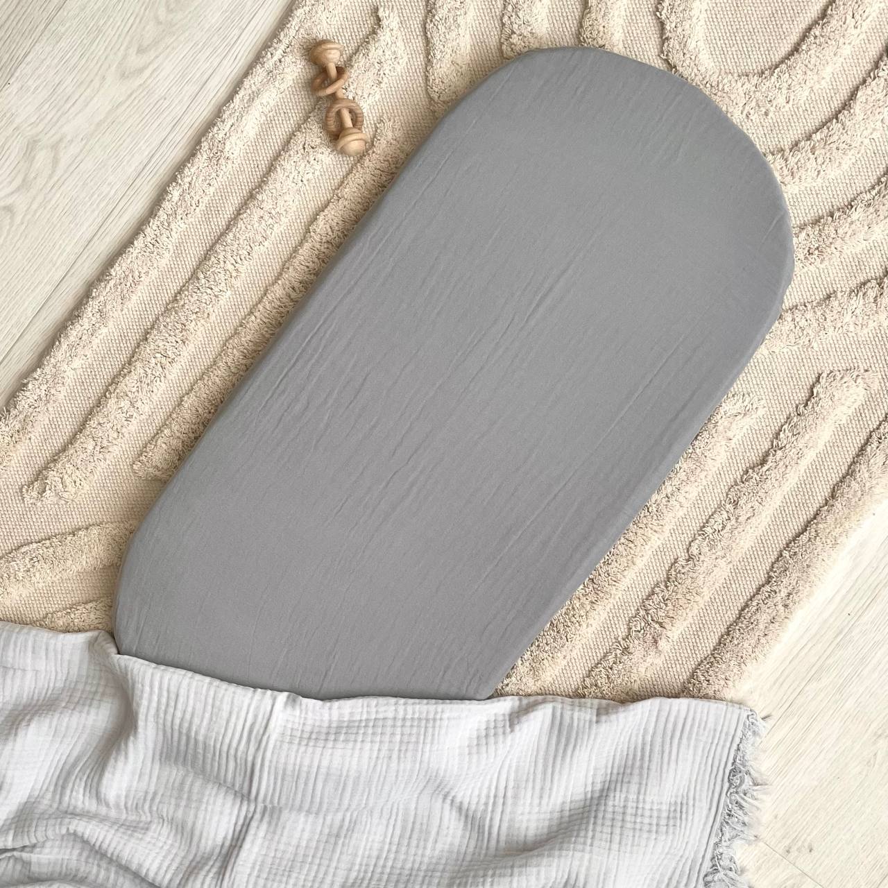 Mušelínová plachta do kočíka 45 × 80 cm – grafitová