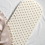 Mušelínová plachta do kočíka 45 × 80 cm – čokoládové srdiečka