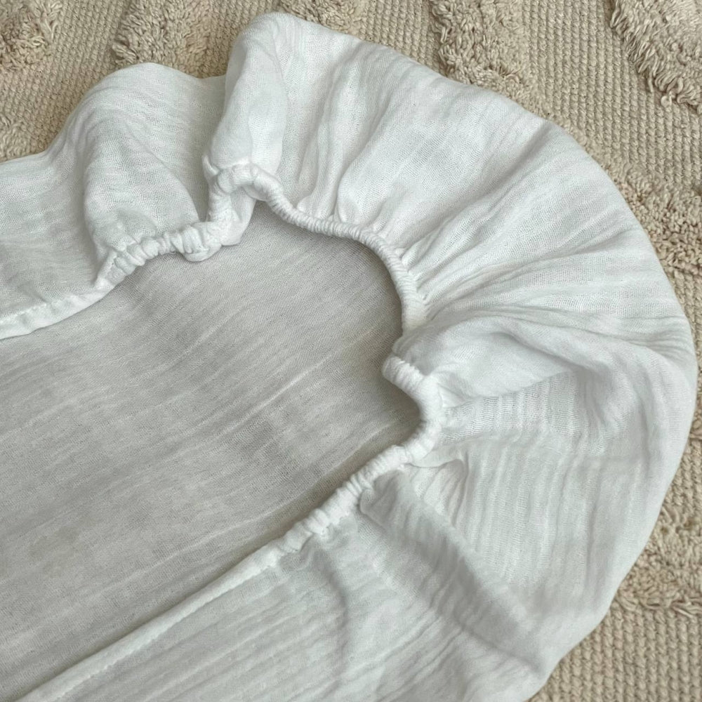Mušelínová plachta do kočíka 45 × 80 cm – mliečna
