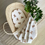 Mušelínová plachta do kočíka Teddy – na bielej