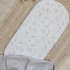 Mušelínová plachta do kočíka Baby Dear 45 × 80 cm – sivá