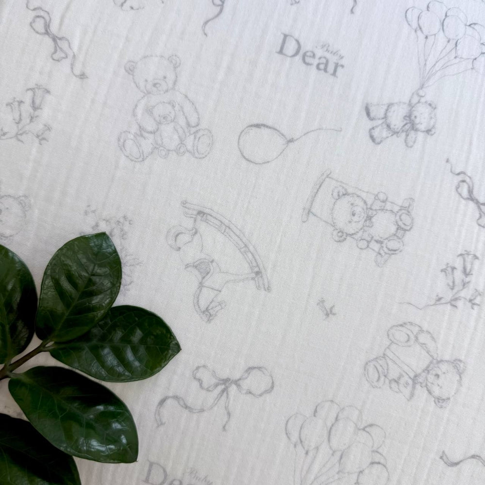 Mušelínová plachta do kočíka Baby Dear 45 × 80 cm – sivá