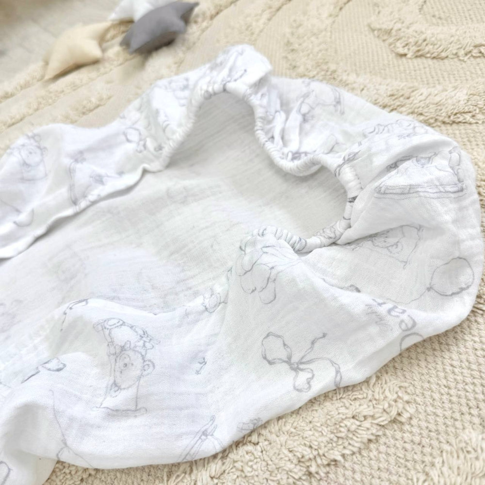 Mušelínová plachta do kočíka Baby Dear 45 × 80 cm – sivá