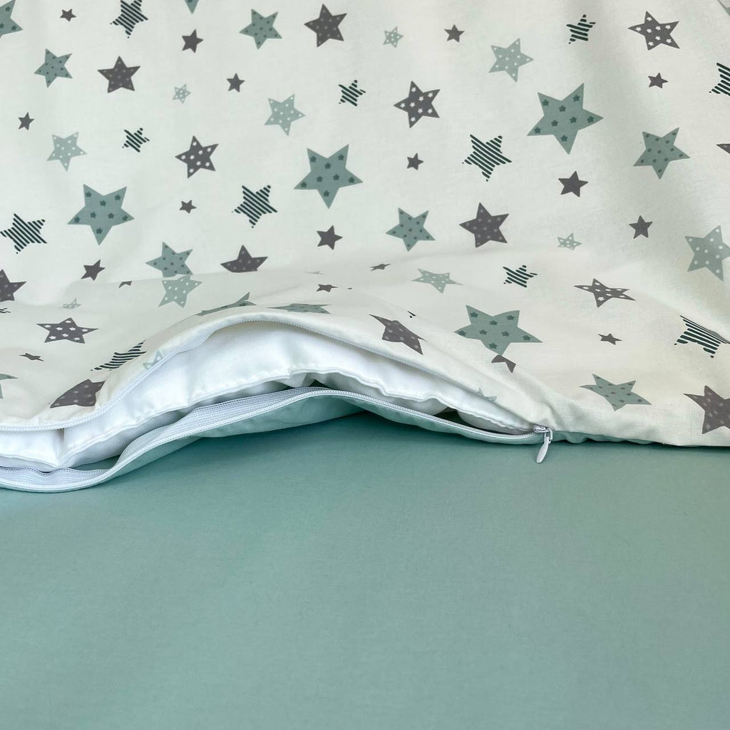 Detská posteľná súprava do postieľky Baby Dream Stars – mätová