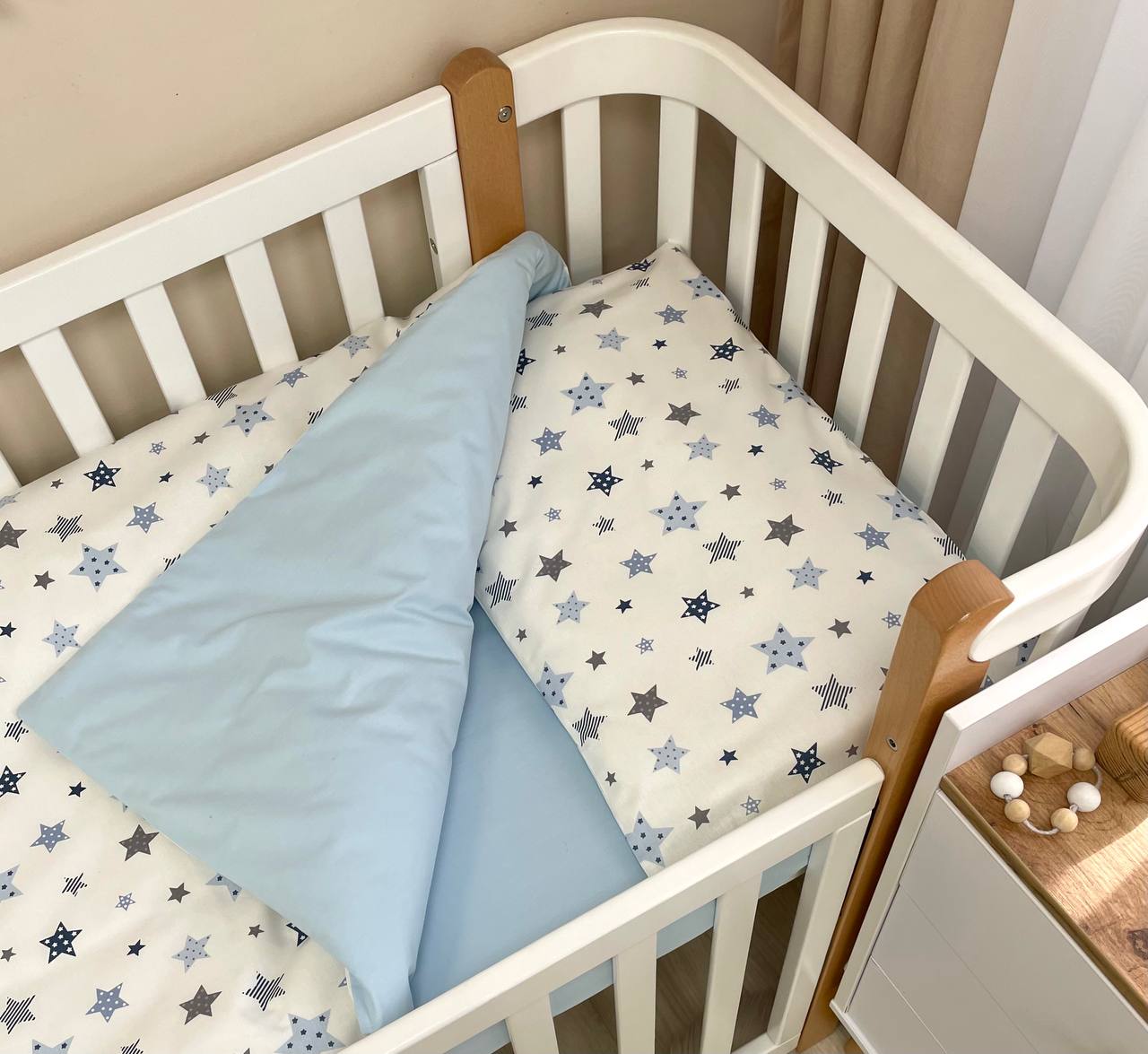 Detská posteľná súprava do postieľky Baby Dream Stars – modrá