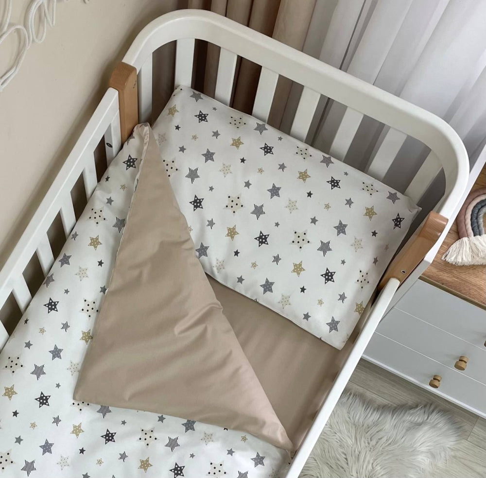 Detská posteľná súprava do postieľky Baby Dream Stars – béžová