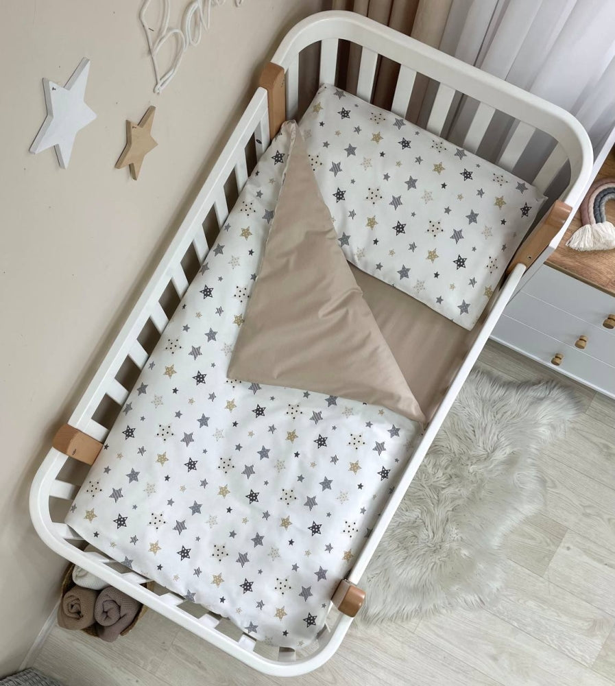 Detská posteľná súprava do postieľky Baby Dream Stars – béžová