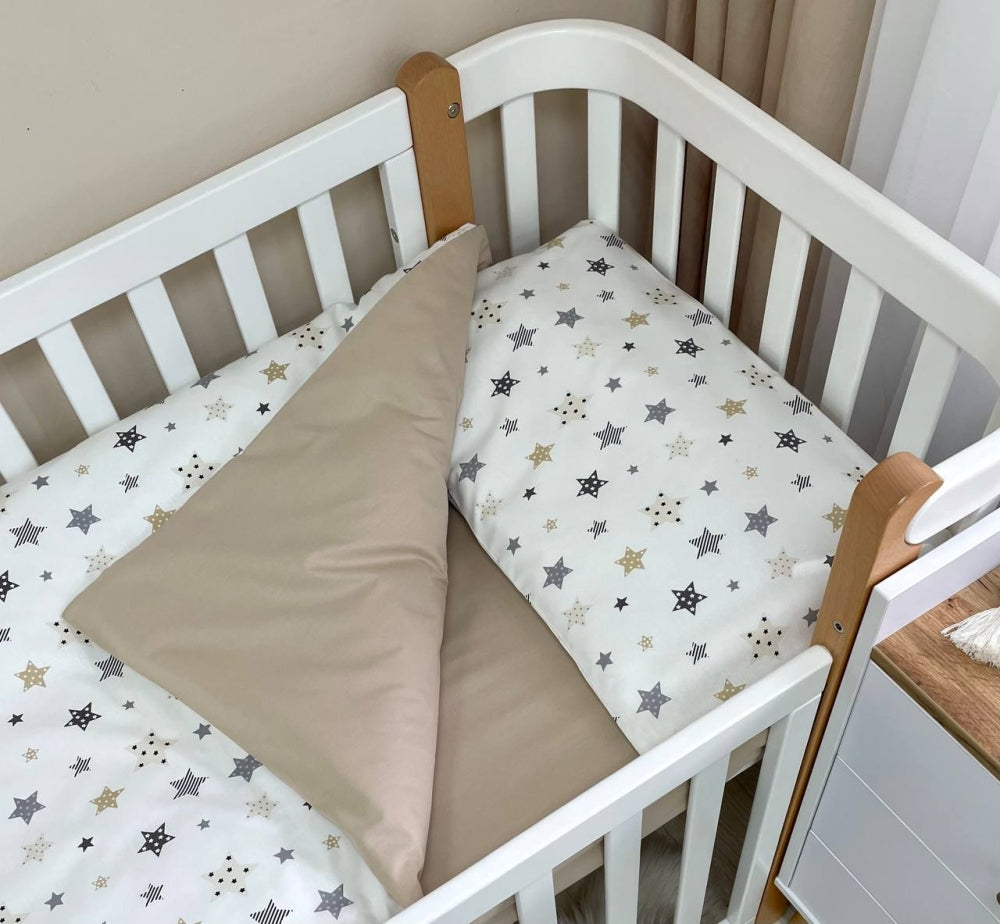 Detská posteľná súprava do postieľky Baby Dream Stars – béžová