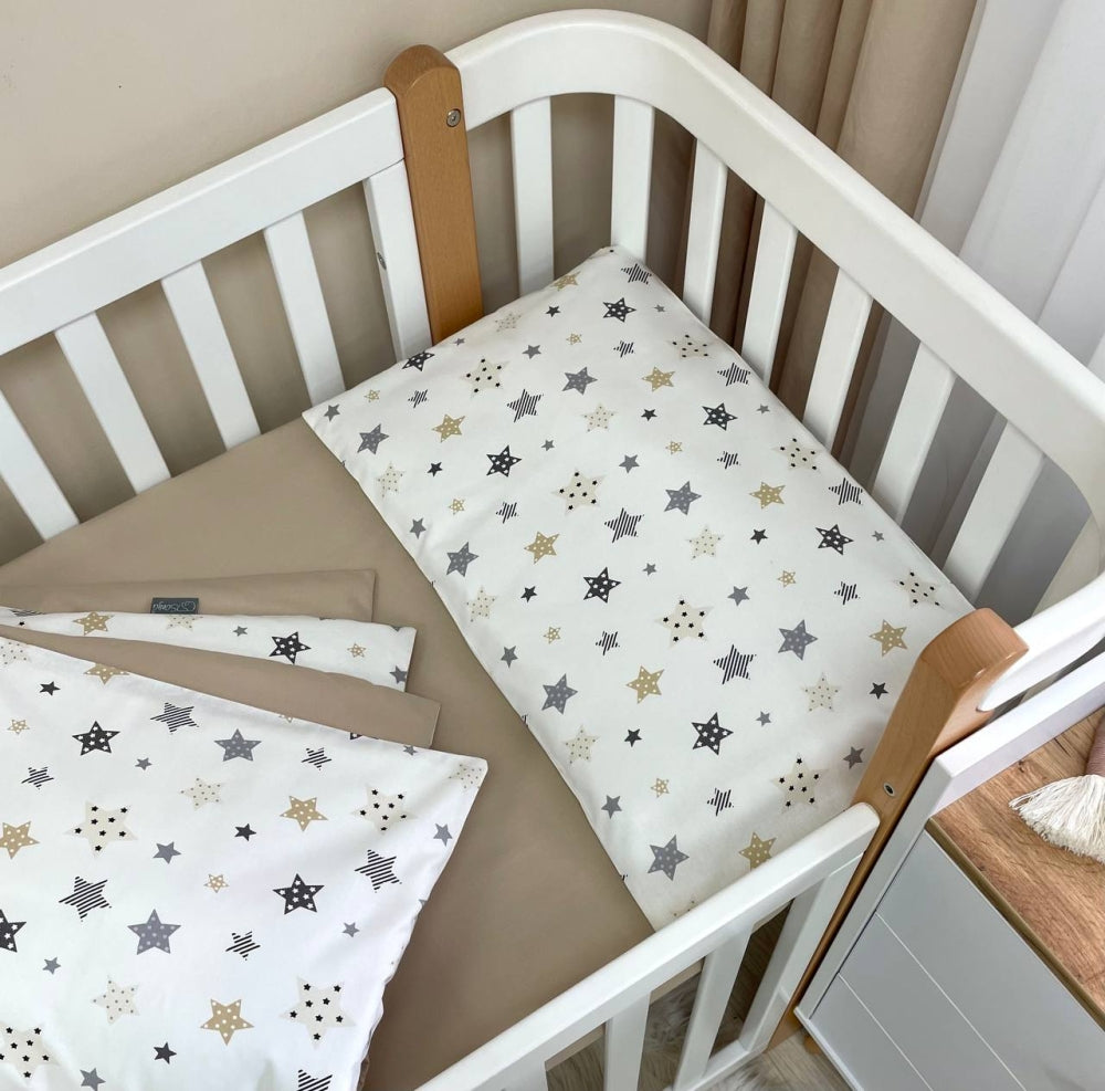 Detská posteľná súprava do postieľky Baby Dream Stars – béžová