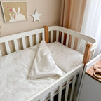 Detská posteľná súprava do postieľky Baby Dream – Zajačik so psíkom béžovo-púdrová
