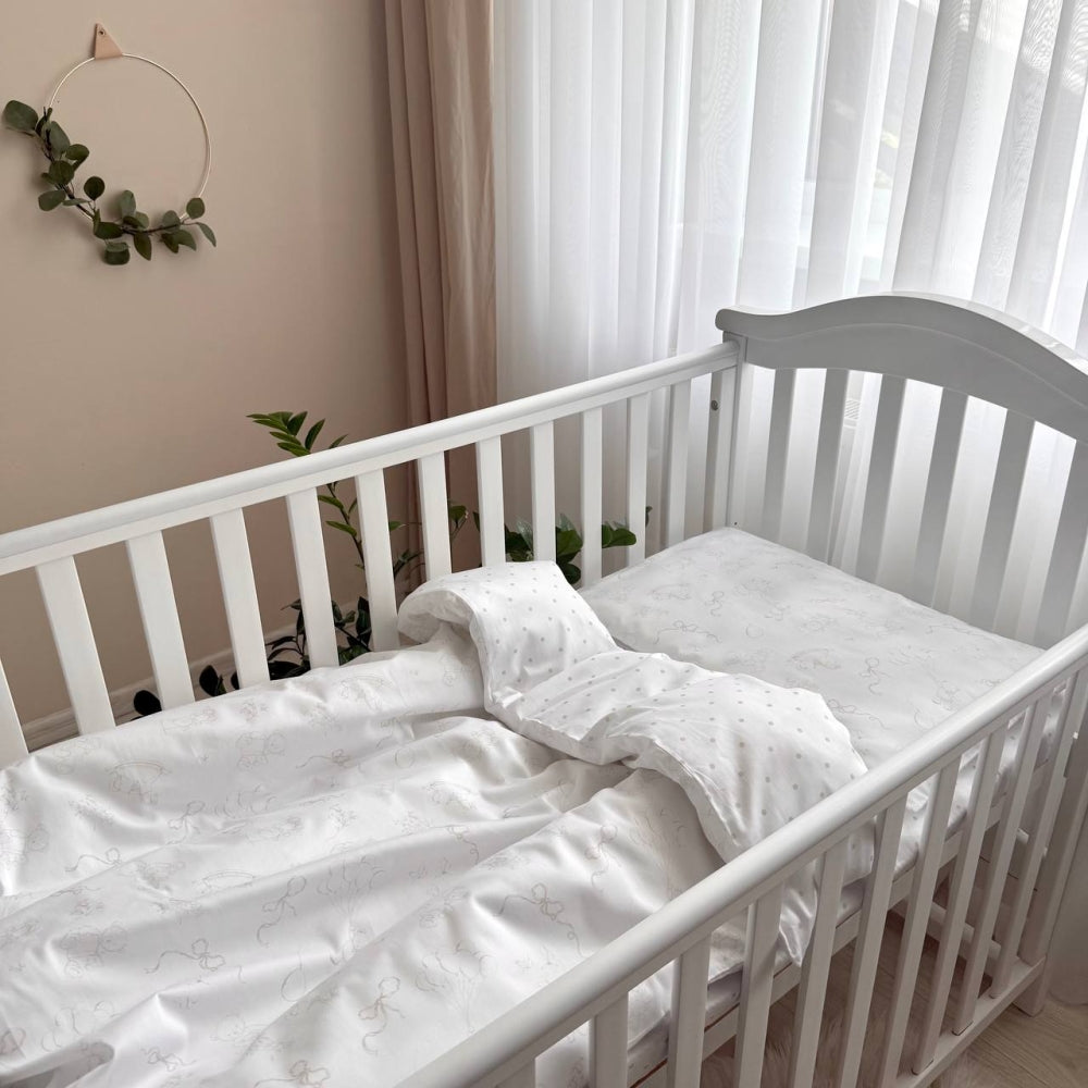Náhradná saténová posteľná súprava Baby Dear – béžová