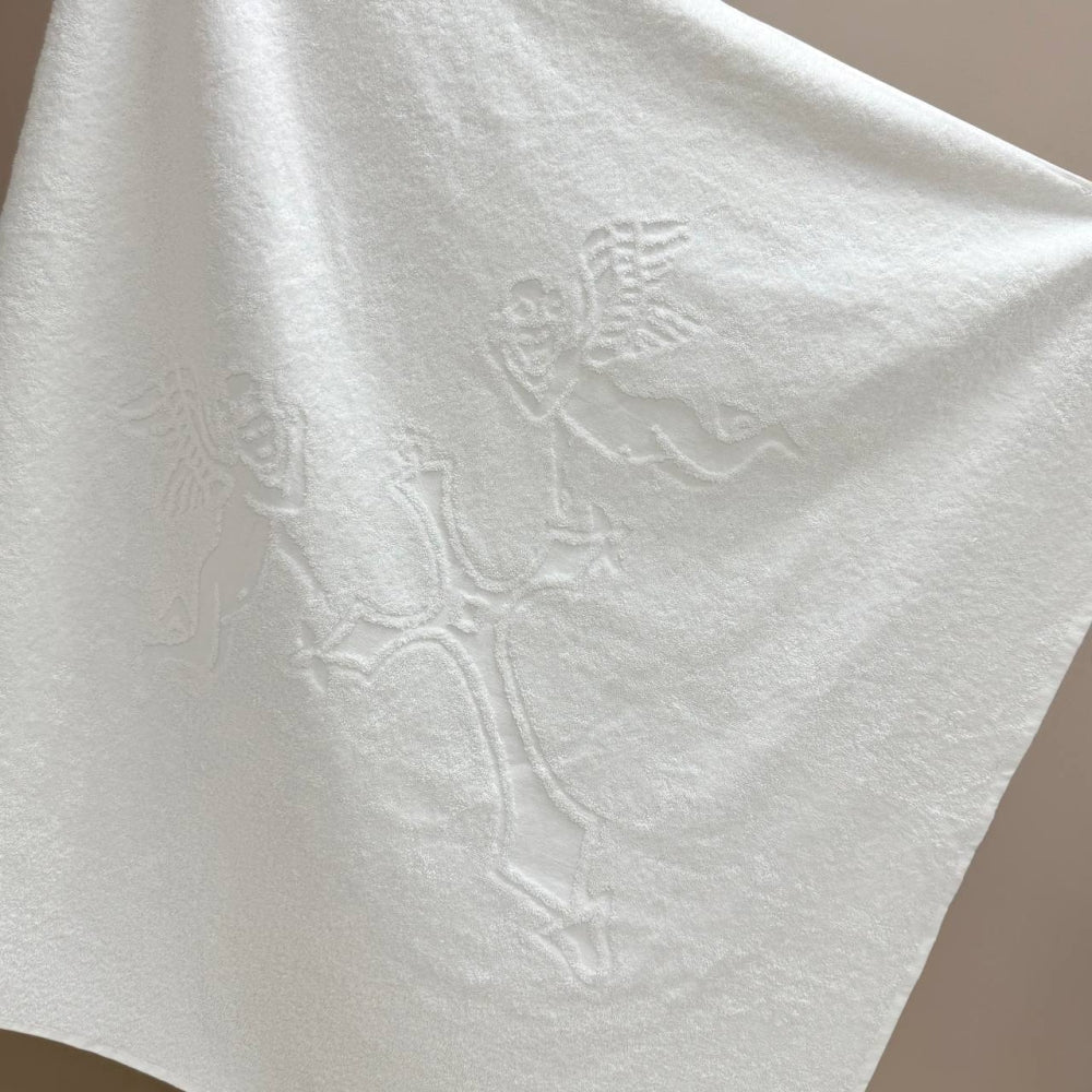 Froté krstná plienka pre bábätko Anjeliky – biela (bez rožka)