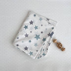 Obliečka na paplón do postieľky 90 × 110 cm Stars mätová
