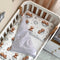 Bavlnená posteľná súprava do postieľky Baby Mix – Teddy sivá