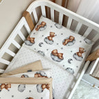 Bavlnená posteľná súprava do postieľky Baby Mix – Teddy béžová
