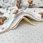 Bavlnená posteľná súprava do postieľky Baby Mix – Teddy béžová