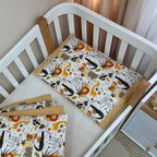 Bavlnená posteľná súprava do postieľky Baby Mix – Africké zvieratká