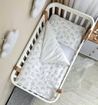 Bavlnená posteľná súprava do postieľky Baby Mix – Zajačiky čierne na bielej