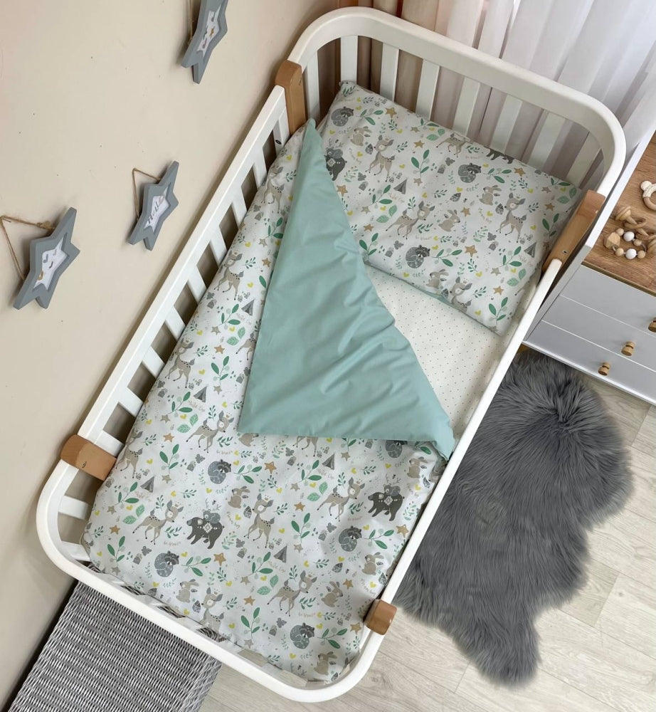 Bavlnená posteľná súprava do postieľky Baby Mix – Bamby s priateľmi