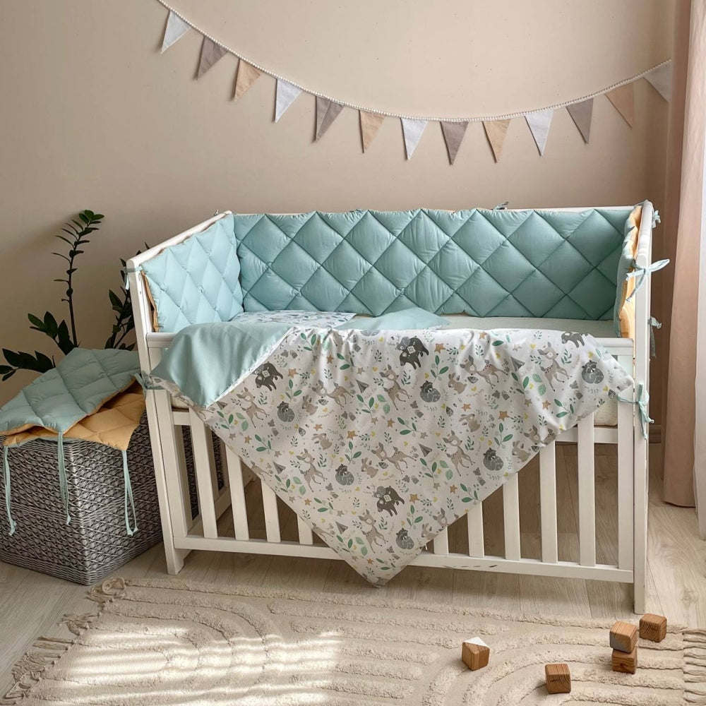 Bavlnená posteľná súprava do postieľky Baby Mix – Bamby s priateľmi