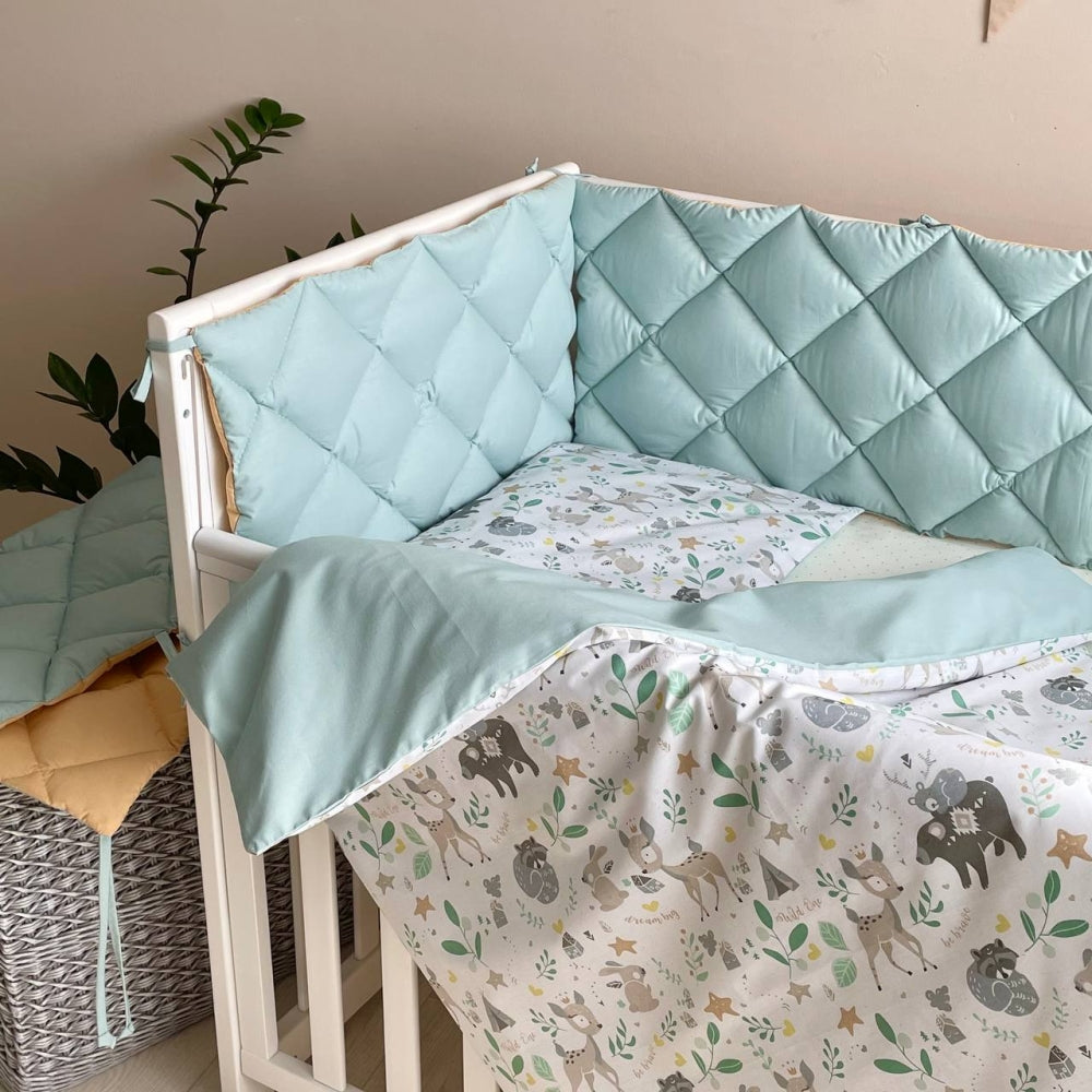 Bavlnená posteľná súprava do postieľky Baby Mix – Bamby s priateľmi