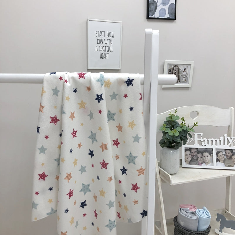 Flanelová plienka pre bábätko farebné hviezdy (Stars)