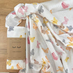 Flanelová plienka pre bábätko béžové motýliky