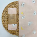 Mušelínová plienka 80 × 100 cm – Teddy Bear púdrová