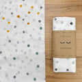 Bavlnená látková plienka akvarelové bodky horčicové