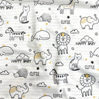 Bavlnená látková plienka Animals žltá
