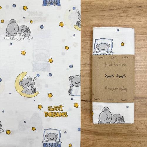Bavlnená látková plienka Sweet Dream pre bábätko – svetlomodrá