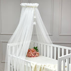 Univerzálny baldachýn nad postieľku XL s hviezdičkami – mliečny