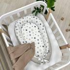 Hniezdo pre bábätko Baby Design – Stars sivo-béžové