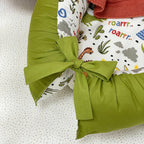 Hniezdo pre bábätko Baby Design – Dino olivové