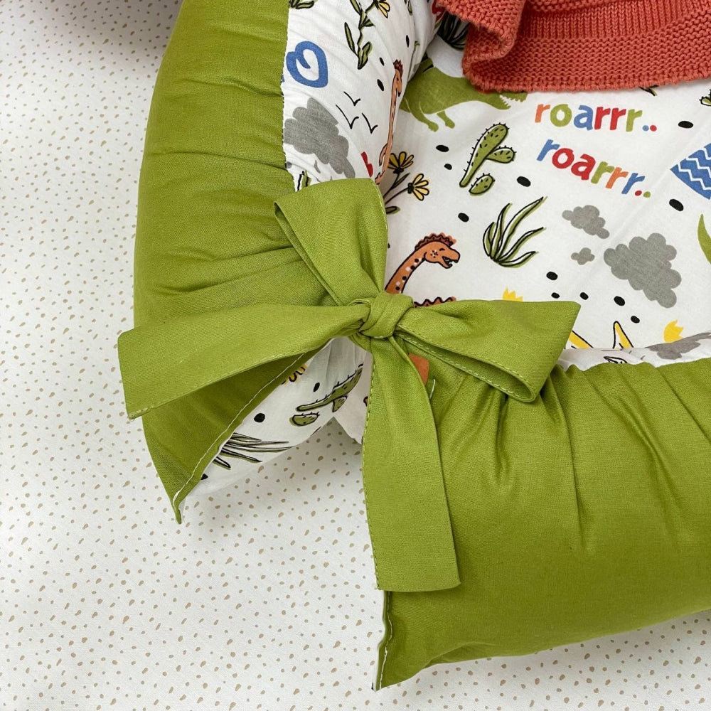 Hniezdo pre bábätko Baby Design – Dino olivové