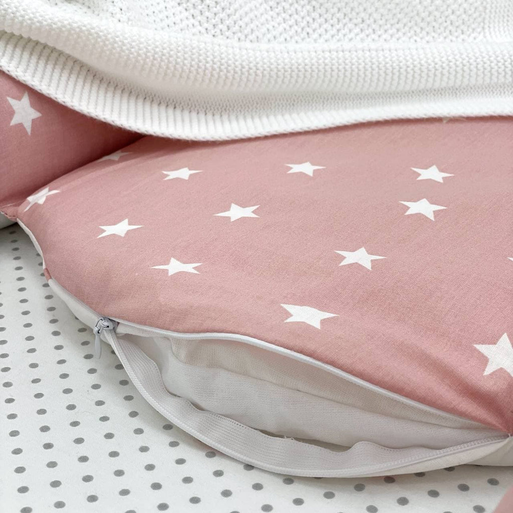 Hniezdo pre bábätko Baby Design – hviezdy na púdrovej