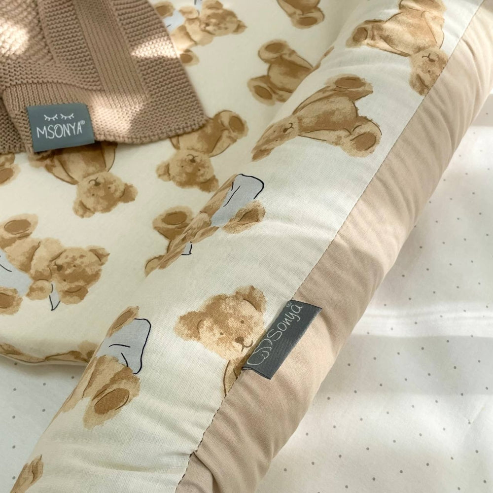 Hniezdo pre bábätko Baby Design – plyšové medvedíky