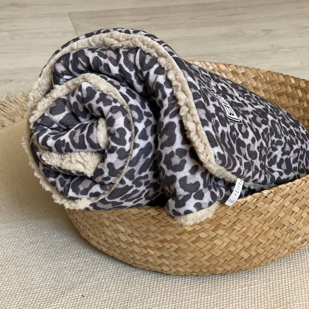Zateplená mušelínová deka pre bábätko Leopard 80 × 100 cm