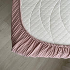 Mušelínová plachta do postieľky 120 × 60 cm – púdrová