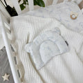 Mušelínový vankúš s uškami Baby Dear – modrý
