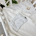 Mušelínový vankúš s uškami Baby Dear – sivý